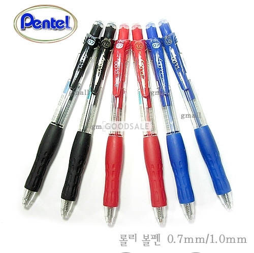 larger Pentel Rolly BP127 0.7mm BP130 1.0mm Pigment Ink