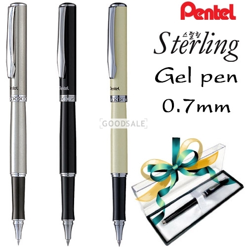 larger Pentel Sterling Gel Pens 0.7mm K600-A K611A K611W