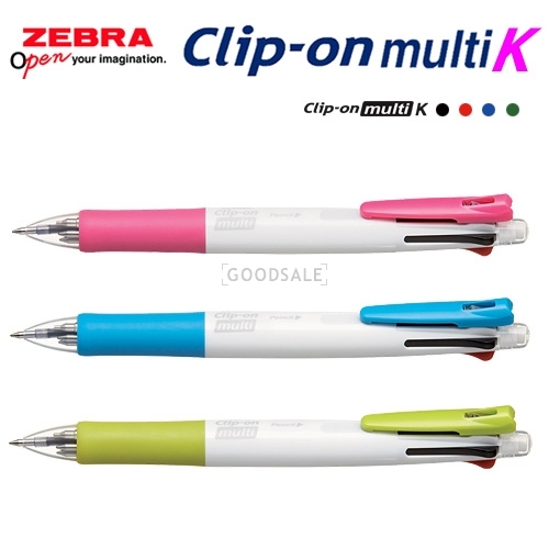 larger ZEBRA/Clip-on mulit K (B4SA1K)/4 color pen